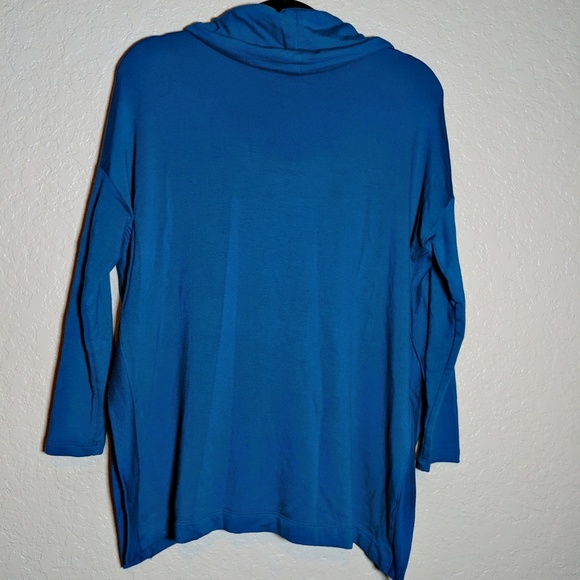 Lou & Grey teal cowl neck sweater size xs - Picture 3 of 6